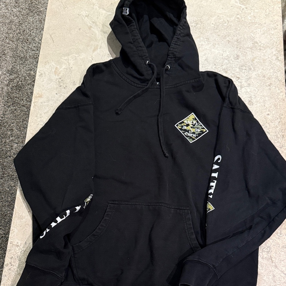 Salty Crew Black Camo Graphic Hoodie